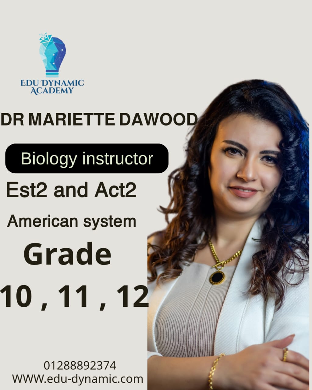 Dr. Mariette Dawood  - SAT - Biology - Free session